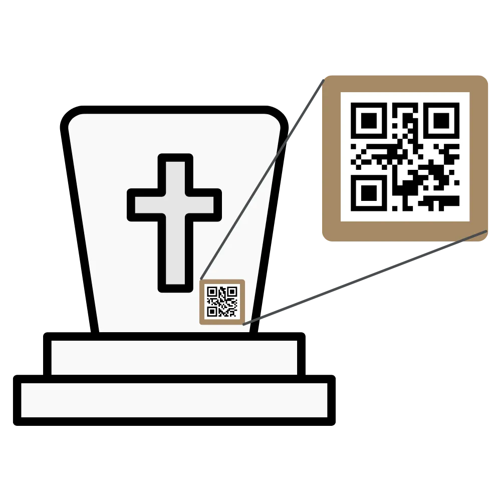 qr kód na hrobe